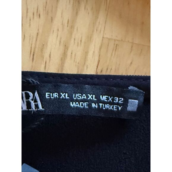 Zara Ottoman Knit Dress V Neck Ruched Front SZ XL - Picture 11 of 14